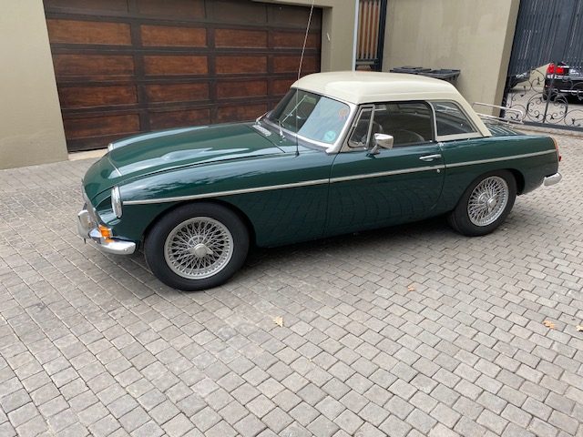 1968 MGC in green with white top